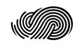 Swirling Fingerprint Pattern for Biometric Security and ID, vector design Generative AI Royalty Free Stock Photo
