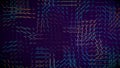 Swirling fluorescent colorful lines are intertwinning in abstract glowing weave.