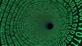 Swirling green binary code vortex Royalty Free Stock Photo