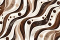 Swirling lines in shades of brown create an abstract mocha mousse pattern. Ai, AI Generated