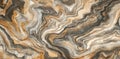 A swirling marble pattern in white, brown, and gold, abstract art, marble pattern in white, brown, and gold Royalty Free Stock Photo