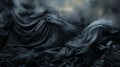 A black fabric with smoke background