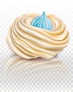 Swirling meringue whipped cream