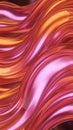 Swirling Metallic Waves of Pink and Orange with Reflective Surfaces Creating a Fluid Abstract Background Texture Royalty Free Stock Photo