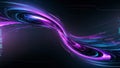 Swirling neon vortex in digital realm, futuristic abstraction