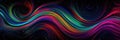 Swirling Patterns Of Neon Colors Background. Generative AI