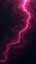 Swirling pink energy current flows through dark abstract space. Bright glowing line creates wave pattern. Ethereal light Royalty Free Stock Photo