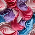 Swirling pink, red, and blue 3D background texture (tiled) Royalty Free Stock Photo