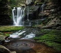 Swirling pool of water at Elakala Falls