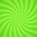 Swirling radial bright green pattern background. Vector illustration Royalty Free Stock Photo