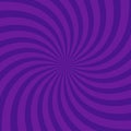 Swirling radial bright purple pattern background. Vector illustration for swirl design. Vortex starburst spiral twirl square.