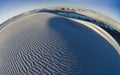 Swirling ridges and textured patterns of sand accentuate a more global perspective of White Sands National Monument.