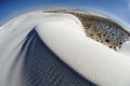 A wide angle lens creates a global view of White Sands National Monument. Royalty Free Stock Photo
