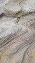 Swirling rock formation on Scottish beach