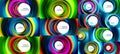 Swirling spiral background set, colorful stripes Royalty Free Stock Photo