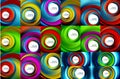 Swirling spiral background set, colorful stripes Royalty Free Stock Photo
