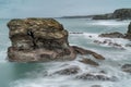 Swirling Tide around Rocks, Porth Island, Cornwall Royalty Free Stock Photo