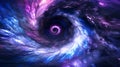 swirling vortex and abstract cosmic time warp with dynamic swirls