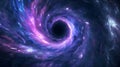 swirling vortex and abstract cosmic time warp with dynamic swirls