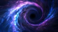 swirling vortex and abstract cosmic time warp with dynamic swirls
