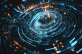 A swirling vortex of AI-powered energy, forming an intricate holographic representation of deep