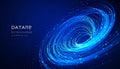 Abstract Blue Digital Data Vortex Background Royalty Free Stock Photo