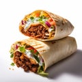 Swirling Vortex Burritos: Delicious Folded Delights With Meat And Vegetables