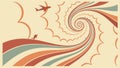 Swirling vortex pattern, abstract design and dynamic background element vector design Generative AI Royalty Free Stock Photo
