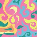 Abstract square background with swirly curves texture ornaments.