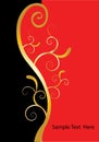 Swirls of gold black red Royalty Free Stock Photo