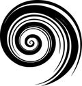 Swirls - minimalist and flat logo - vector illustration Royalty Free Stock Photo