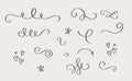 Swirls or scroll, vintage flourishes, stroke and curls. Swishes, swashes or swoops. Calligraphic line, wedding dividers