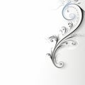 Swirls And Scrolls: A Minimalistic Composition Of White And Gray