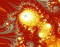 Swirls and spirals fractals Royalty Free Stock Photo