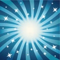 Swirls and Stars (Blue) Royalty Free Stock Photo
