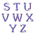 Swirly alphabet, vector Royalty Free Stock Photo