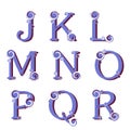 Swirly alphabet, vector Royalty Free Stock Photo