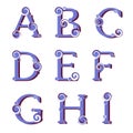 Swirly alphabet, vector Royalty Free Stock Photo