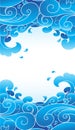 Swirly blue background vector