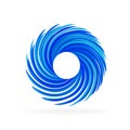 Swirly blue wave vector image icon symbol vector symbol id card business logo