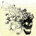 Swirly and curly skull Royalty Free Stock Photo