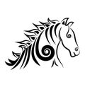 Swirly Horse logo Royalty Free Stock Photo