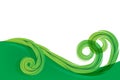 Swirly green leafs ecology background template