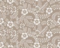 Swirly seamless floral pattern design