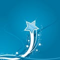 Swirly Star Blue Background Royalty Free Stock Photo