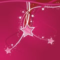 Swirly Star Pink Background