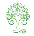 Swirly tree creative icon vector