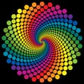 Swirly wallpaper rainbow background.