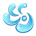 Swirly water drops symbol Royalty Free Stock Photo