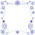 Swirly winter border Royalty Free Stock Photo